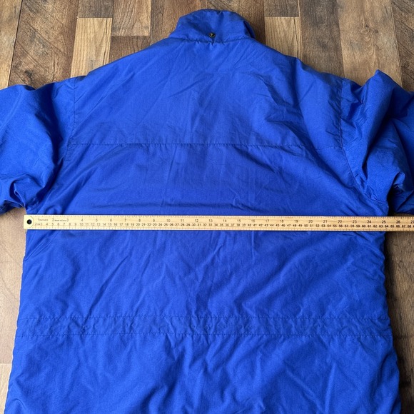 Vintage LL Bean Wool Lined Winter Jacket Coat Mens Large Blue Exploring - Picture 9 of 12